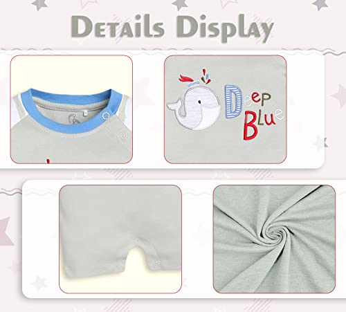 Image of BABY GO Baby Boys & Baby Girls Cotton Romper | Half Sleeve Polo Collar Jumpsuit | Newborn Infant Summer Outfit with Button Closure | Soft Breathable Playsuit | Stylish Print One Piece Dress