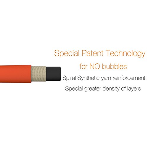 Giraffe Tools Hybrid Air Hose, 3/8 Inch X 50 Ft, 1/4 In. Mnpt Fittings, 300 Psi Heavy Duty, Lightweight Air Compressor Hose #TOP2