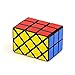Yealvin 3x3 Ancient Double Fisher Cube 3x3 Yileng Skewb Cube Magic Cube Puzzle Toys Brain Teasers Black