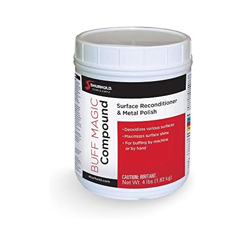 Shurhold Buff Magic Compound - Ultimate Restoration for Oxidation & Rust | Buffing & Polishing Pads for Metal & Gelcoat, Pink - 4 lbs Cover