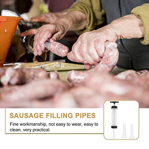 Hemoton 2 conjuntos de máquina de recheio de salsicha manual kit de máquina de enchedor de carne fer