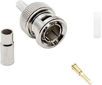 Triplett GEM 307-18-4TP 4-Piece BNC Crimp/Crimp Connectors with Dielectric Support, Male