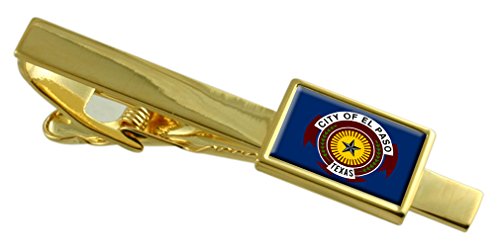 Pisa corbatas de oro de El Paso con bandera de EE.UU. de alta gama
