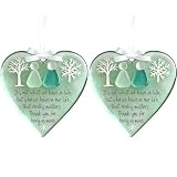AMSLSIU 2 Colgantes de Amistad con Forma de corazón, multifuncionales, de acrílico, para Navidad y Regalos amistosos.