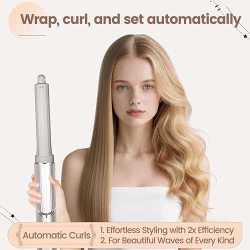 Image of 1.2in Long Hair Curling Barrel Attachment Compatible with Shark FlexStyle, Self-Curling Accessories for Shark Flex Style HD400 Series with Both Curl Directions for Defined Curls