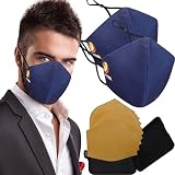 Talla ADULTO Mascarillas de Tela Colores Reutilizable Lavable, Pack de 2 Mascarillas Color Azul Labio España 100% Algodón Higiénica Homologada Certificada BFE 99% Filtros Extra 1x Estuche Mascarilla