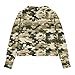 Girls Half Zip Camouflage Sweatshirt Stand Collar Loose Graphic Tee Tops Long Sleeve Pullover Casual T-Shirts for 5-14 Years