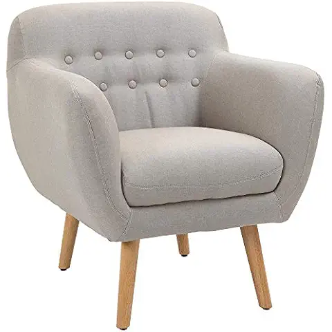HOMCOM Butaca Moderna con Patas de Madera Cover