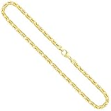 ORO VERO - catenina da Uomo in Oro giallo 14 k (585), realizzata in Germania, con marchio di garanzia e con timbro del produttore. Questa collana elegante ha una lungh. 95 cm, largh. 4 mm e p. 115.3 g.
