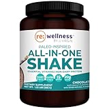 JJ Virgin Chocolate Paleo-Inspired All-in-One Shake - Paleo + Keto Friendly Protein Powder (15 Servings, 1.22 Pounds)