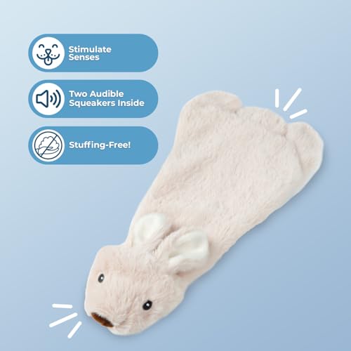 Image of Best Pet Supplies Squeaky Dog Toys with Soft Durable Fabric for Small, Medium and Large Pets Interactive Toy for Indoor Play, Supports Active Biting and Play - Hare, Medium