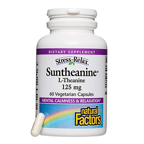 Suntheanine L-Theanine, Rice powder, vegetarian capsule (modified cellulose, purified water, silicon dioxide), magnesium stearate (vegetable grade), silica