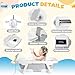 Orzbow Collapsible Baby Bathtub, Large Baby Bath Tub for Newborn with Soft Cushion & Thermometer, Travel Portable Baby Tubs for Infants to Toddler 0-36 Months, Gray