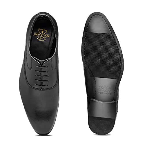 Image of Red Tape Men's Oxford Shoes, Firm Grip, Dynamic Feet Support, Slip-Resistance, Shock Absorption, Better Traction, Soft-Cushioned Insole