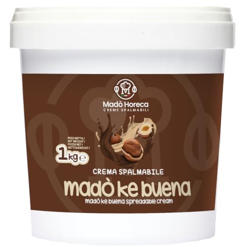 MADÒ Crema Spalmabile Madò Ke Buena MADE IN ITALY - Creme Spalmabili per Panini, Dolci, Colazioni, Prodotti da Pasticceria (1kg)