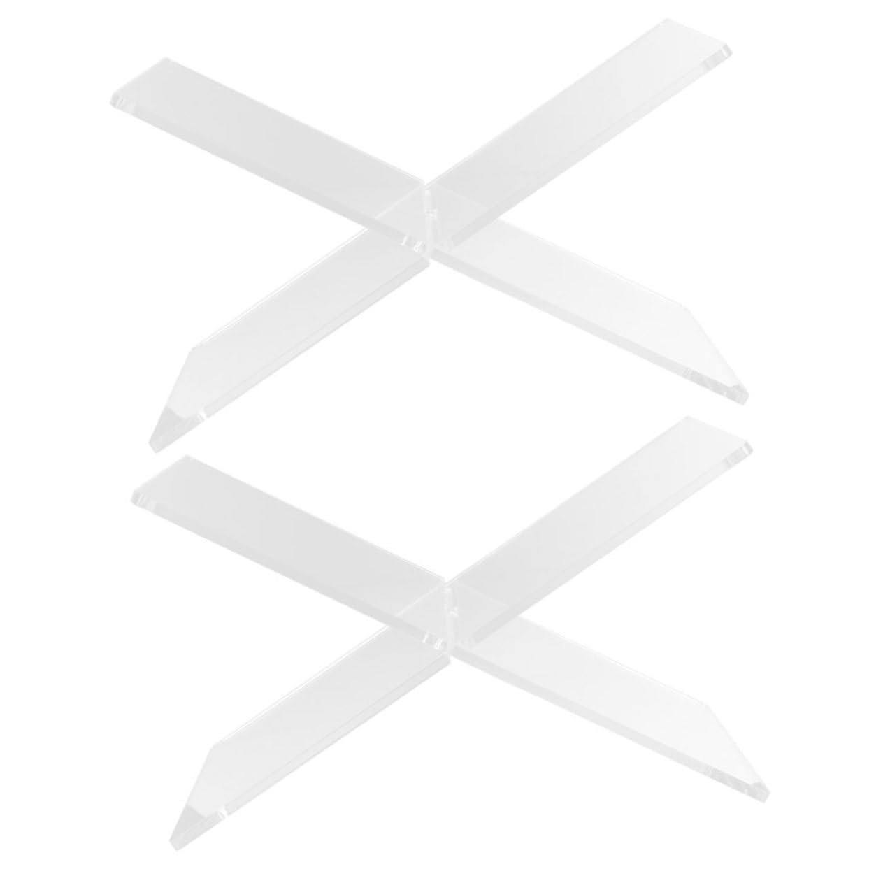 Atril para Leer X de Acrílico Transparente, 2 Piezas