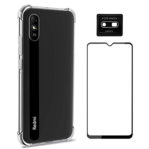 Kit Capa Antishock Xiaomi Redmi 9A + Película 5D Nano + Película Nano Flexível Câmera