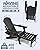 NAVINE Adjustable Adirondack Chair with Retractable Ottoman Set of 2, HDPE Folding Adirondack Chair with Cup Holder, All Weather Fire Pit Chair for Outdoor.
