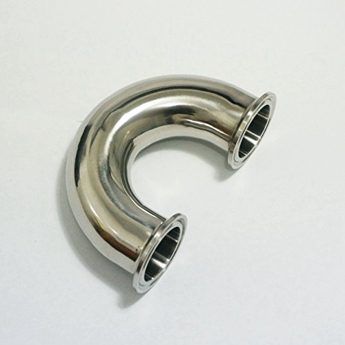 38mm O/D 1.5" Tri Clamp 304 Stainless Steel 180 Degree Bend Three Pipe Fitting
