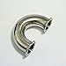 38mm O/D 1.5" Tri Clamp 304 Stainless Steel 180 Degree Bend Three Pipe Fitting