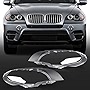 cciyu 2pc Left and Right Side Car Headlight Headlamp Lense Clear Lens Cover Replacement fit for X5 e70 2008-2013