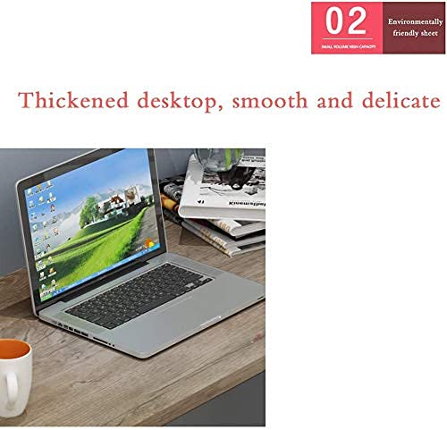 OGFC 95870 Wall-Mounted Folding Work Desk/Laptop Desk/Folding Floating Laptop Table, Space Saving, Bedroom 70x35CM-Light Walnut Color 2