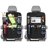 Generic Car Back Seat Organizer for Storage and Convenience, Rear Seat Protector, Black（2 Pack）