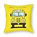 Poszewki na poduszki 1 szt. autobus szkolny dekoracyjne poszewki na poduszki 56 cm x 56 cm miękkie poliestrowe kwadratowe poszewki na poduszki do salonu sofa kanapa łóżko poszewki na poduszki