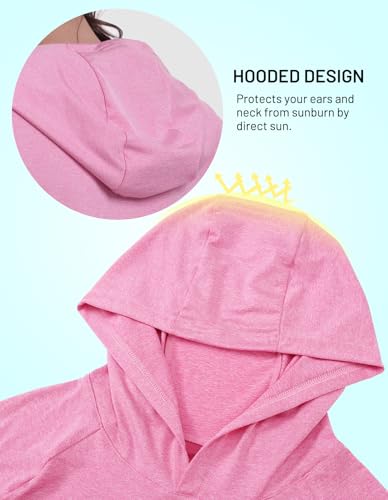 HISKYWIN Womens Long Sleeve Hoodie Shirts UPF 50+ Sun Protection Lightweight Running Pullover Athletic Tops with Thumb Hole3