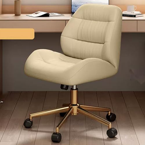 Taburete giratorio regulable sin brazos en gris y negro con ruedas