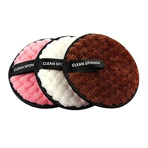 Fewao Almohadillas Desmaquillantes Lavables De Microfibra, 12 Cm, 3 Unidades