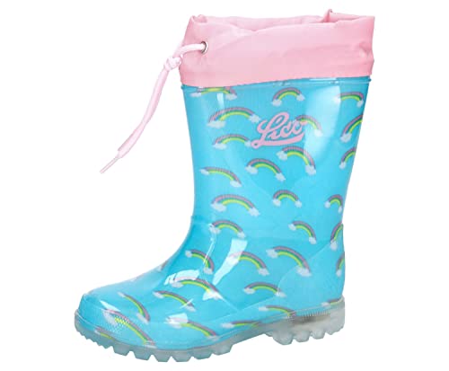 Lico Unisex Kinder Power Blinky Gummistiefel Türkis Rosa 27 EU