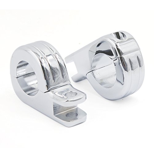 Uxcell 1.25'' 1 1/4'' Aluminum Highway Offset P Clamp Footpegs Mount Kit For Harley Davidson Engine Guard Bar #TOP2