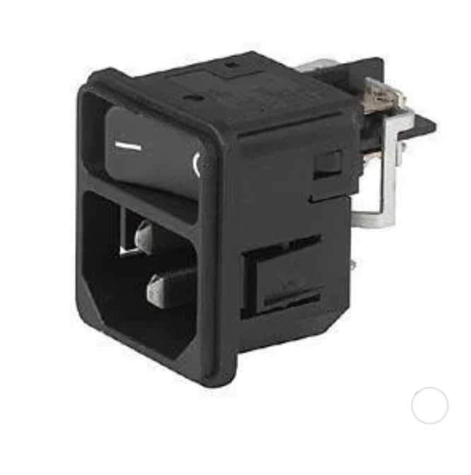 DC11.0031.301, AC Power Entry Modules Snap-in 2-Pole 10A Grn Ill 2.0mm Panel
