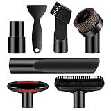 Vonsera 7 Pièces Embout Aspirateur 32-35 mm, Universel Accessoires pour Aspirateurs, Kit d'accessoires pour aspirateur compatible avec Kärcher, Miele, Bosch et Siemens