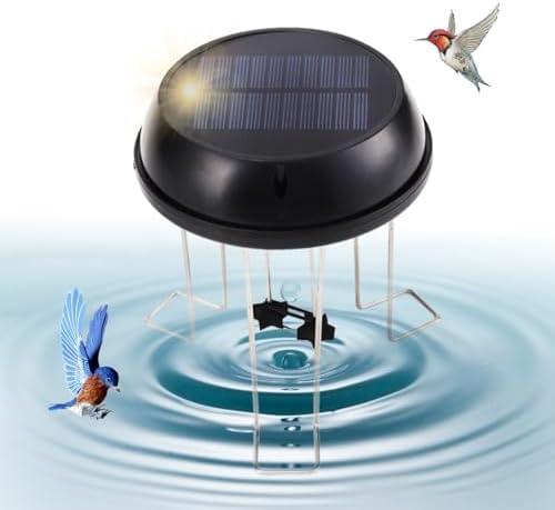 Solaceura Bird Bath Solar Swing Device, Stainless Steel Bird Bath Bubble Device, Suitable for Garden Ponds, Pool Scenery, Oxygen and Water Enhancers