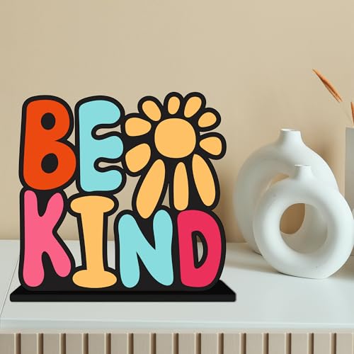 Image of Artvibes Be Kind Motivational Quotes Table Decor for Office Desk | Home Decoration Items | Living Room | Modern Art Wooden Showpiece Decorative Gift item (SP 1180)