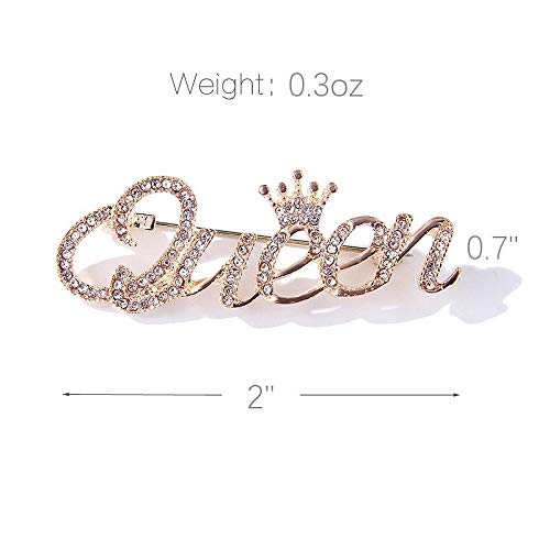 Rofarso Queen Crown Brooch Pins For Women Girls Party Fashion Feminist Rhinestone Crystal Lapel Pin Accessories #TOP4