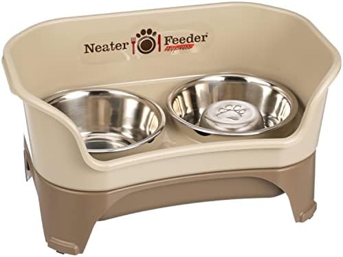 Neater Feeder Express Elevated Dog Bowls by Neater Pet Brands  Dog Bowls with Stand - Stainless Steel Food and Water Bowls  Raised Dog Bowl Set for Medium to Large Dogs, Gunmetal