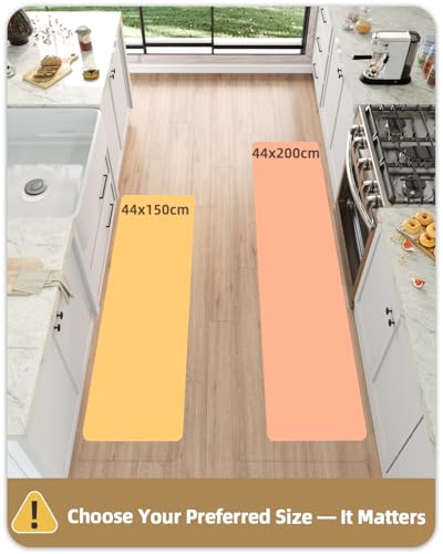 Tapis de cuisine antidérapant 44x200cm lavable et absorbant noir - 3