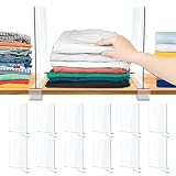 Acrylic Shelf Dividers, 12 Pack Clear Organizers for Closet Organization