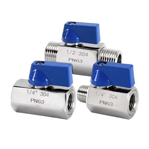Válvula de bola para regular el agua en sistemas de riego con rosca 1/4 BSP 5