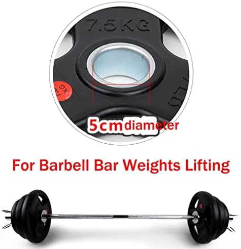 Lions Olympic Weight Plates - Rubber Coated Cast Iron 2inch 5cm Discs Bar Hole Standard Weights Plates for Home Gym Barbell Bar, Weightlifting Training Fitness Workout