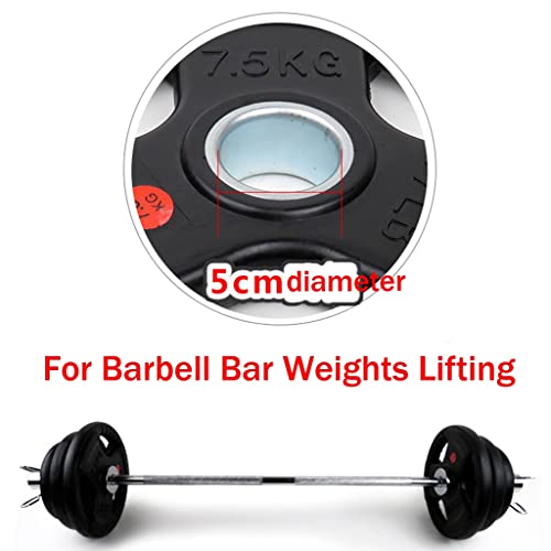 Lions 2 x 7.5kg Olympic Weight Plates Set - Rubber Coated Cast Iron 2inch 5cm Discs Bar Hole Standard Weights Plates for Home Gym Barbell Bar, Weightlifting Training - Image 7