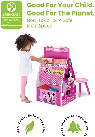 Delta Children Kids Easel, Play Station, Toy Organizer with 6 Bins - Disney Minnie Mouse, Sesame Street — 사진 4