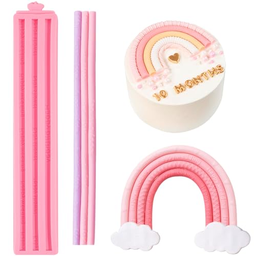 nklbio Hemp Rope Fondant Mold, Happy Birthday Cake Decoration Silicone Mold