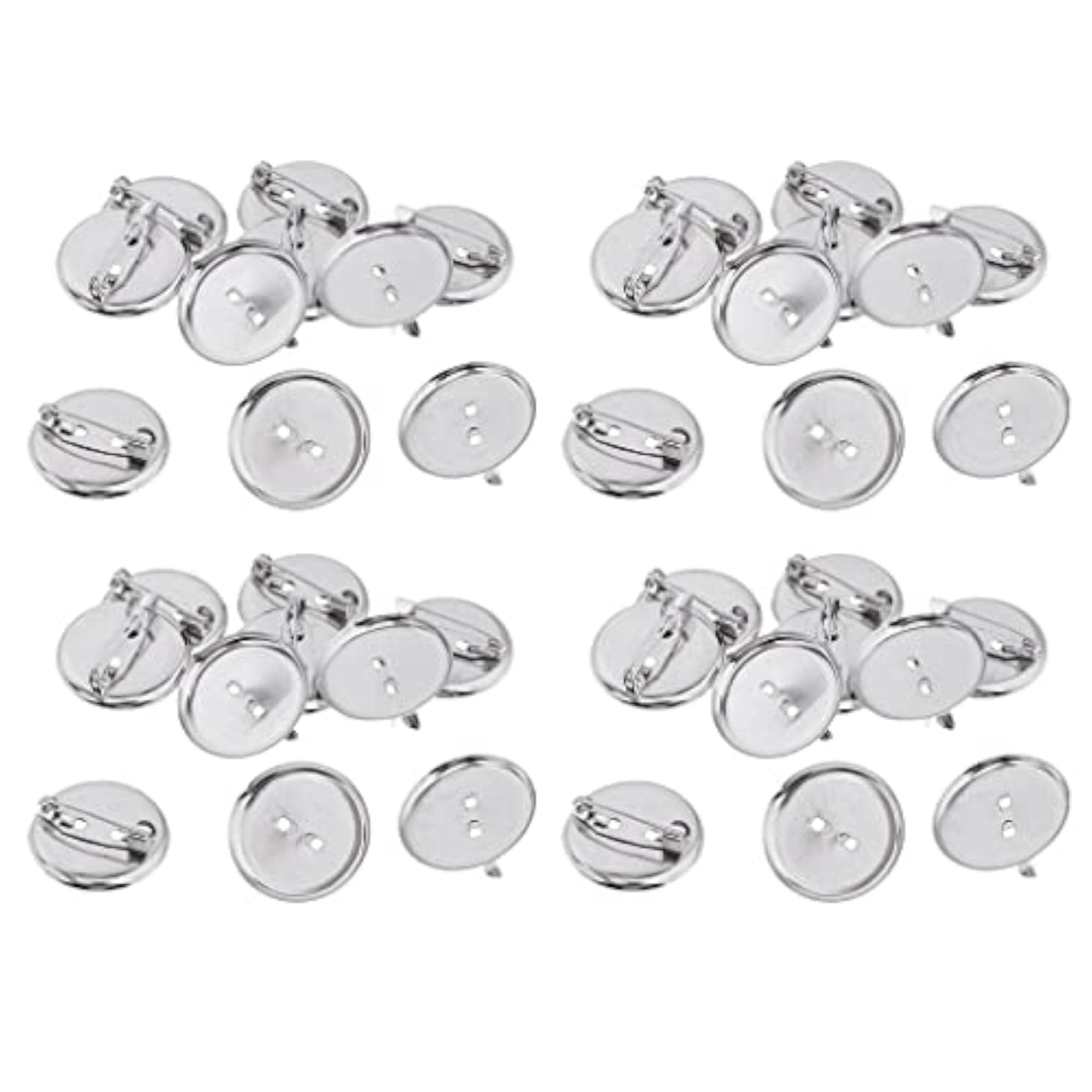 40Pcs Brooch Blank Lapel Pin Badge Base
