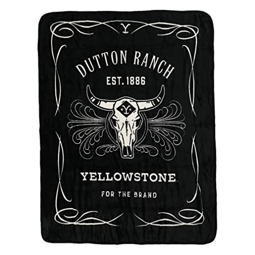 Northwest Yellowstone Silk Touch Throw Blanket 46 x 60 Whiskey Label