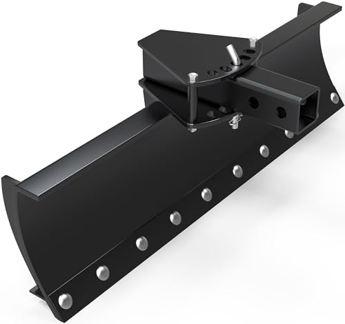 YINTATECH ATV Scraper Blade Implement, Tow Behind Grader Blade with 2inch Hitch Receiver, 5 Adjustable Angles, Fits for ATV UTV Implement Lift and Lawn Garden Tractors Grading Blade Attachment