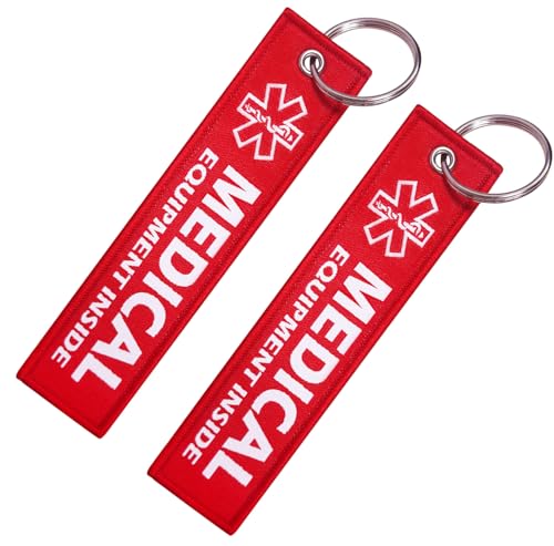 TINNALART Medical Equipment Luggage Tag ï¼Œfor CPAP Multi Functional Medical Device Luggage Medical ID Alert Tag,Medical Alert Bag Tag for Travel,2-Pack